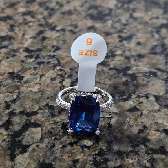 Bomb Party RG66974 "Joyful Embrace" Aqua Blue Spinel Sz 6 - Picture 2 of 5